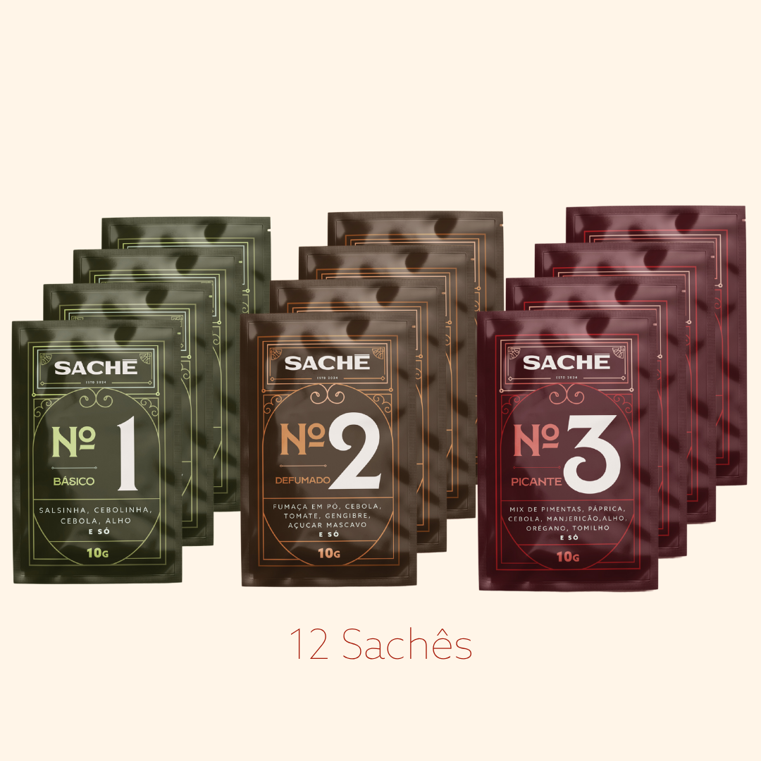 Lata decorativa con 12 Sachês de condimentos naturales