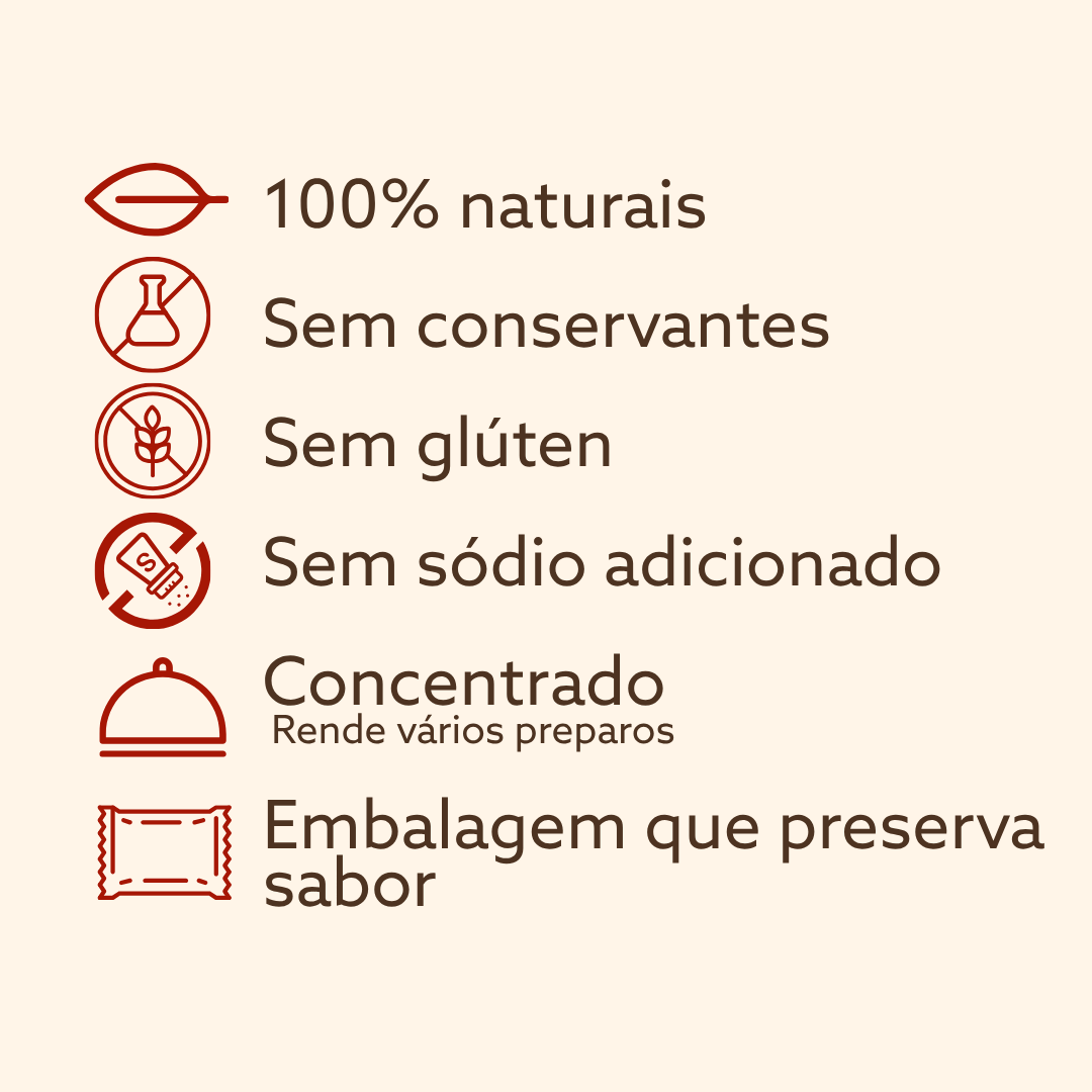 6 Sachês de Condimento Natural | Básico, Ahumado y Picante